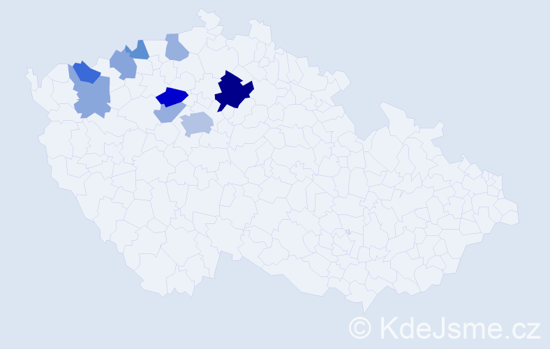 Příjmení: 'Himalová', počet výskytů 18 v celé ČR
