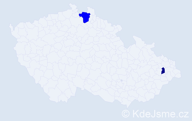 Příjmení: 'Treuchelová', počet výskytů 3 v celé ČR