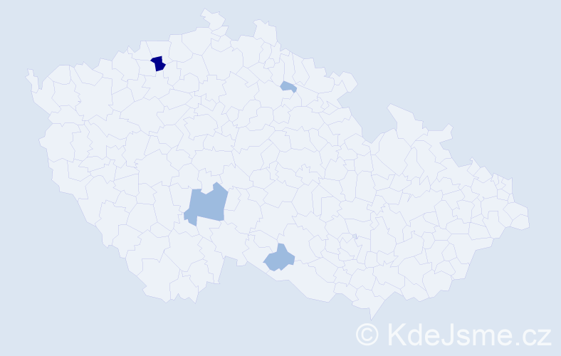 Příjmení: 'Dobosi', počet výskytů 7 v celé ČR