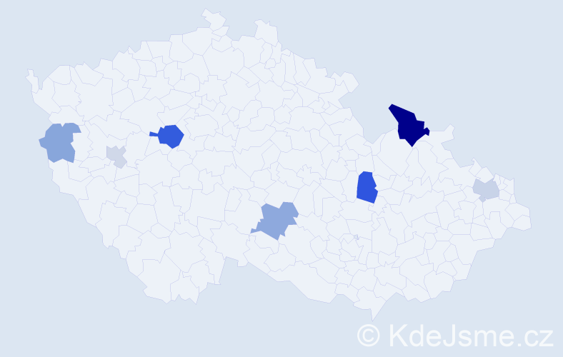 Příjmení: 'Turická', počet výskytů 17 v celé ČR
