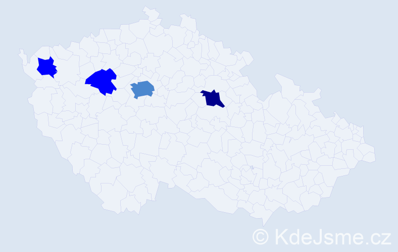 Příjmení: 'Derzsi', počet výskytů 8 v celé ČR