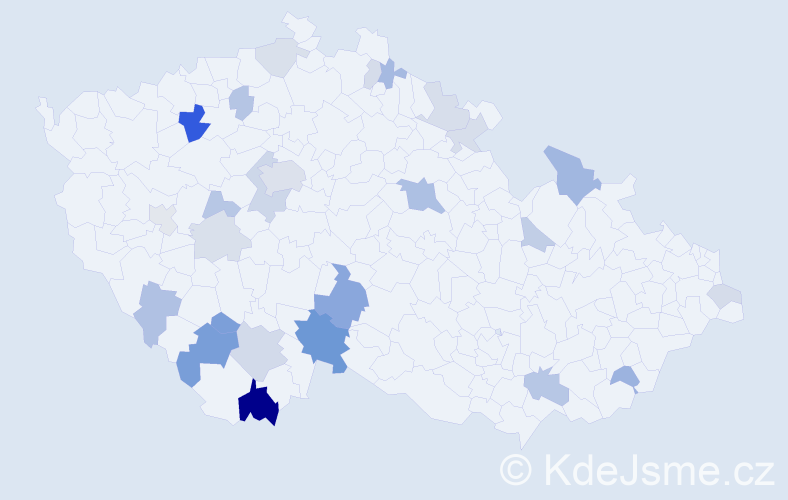 Příjmení: 'Sivok', počet výskytů 57 v celé ČR