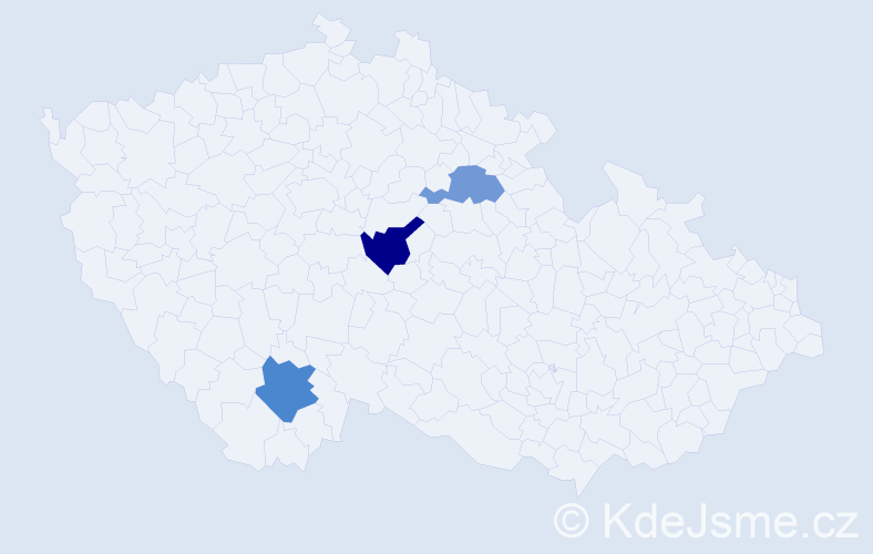 Příjmení: 'Eberhartová', počet výskytů 11 v celé ČR