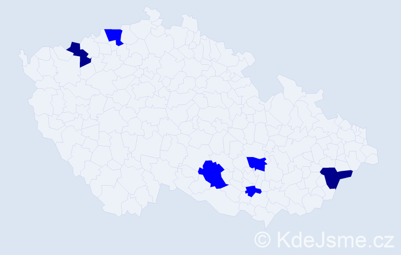 Příjmení: 'Zettelmannová', počet výskytů 8 v celé ČR