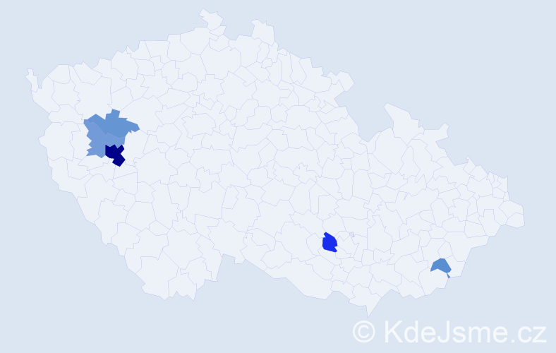 Příjmení: 'Zvikl', počet výskytů 21 v celé ČR