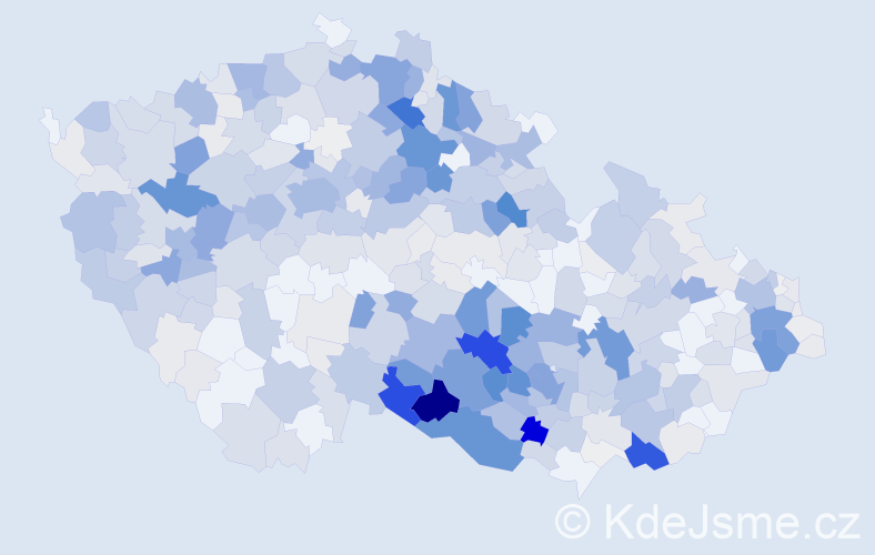 Příjmení: 'Karásek', počet výskytů 2464 v celé ČR