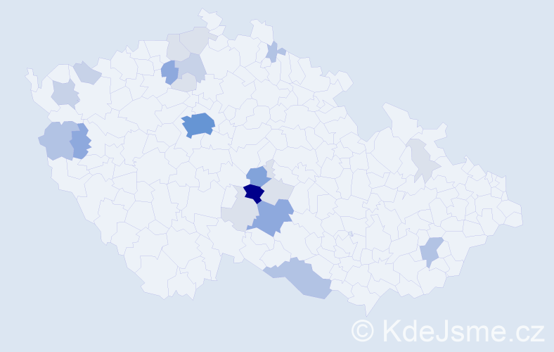 Příjmení: 'Vacatová', počet výskytů 75 v celé ČR