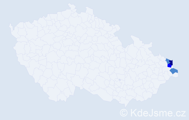 Příjmení: 'Ganczarczyková', počet výskytů 8 v celé ČR