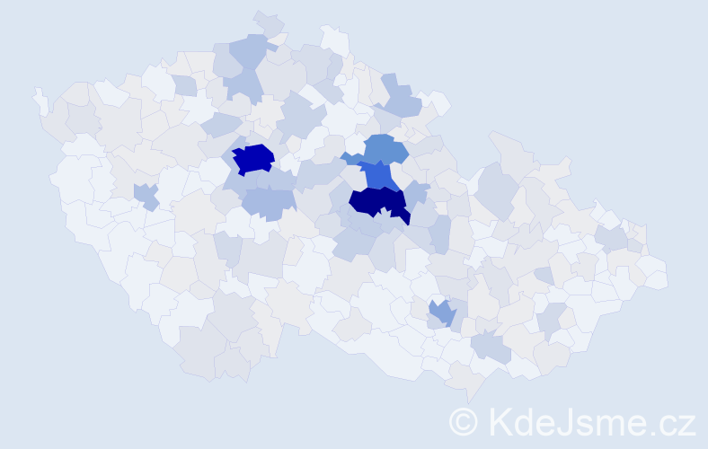 Příjmení: 'Víšková', počet výskytů 886 v celé ČR