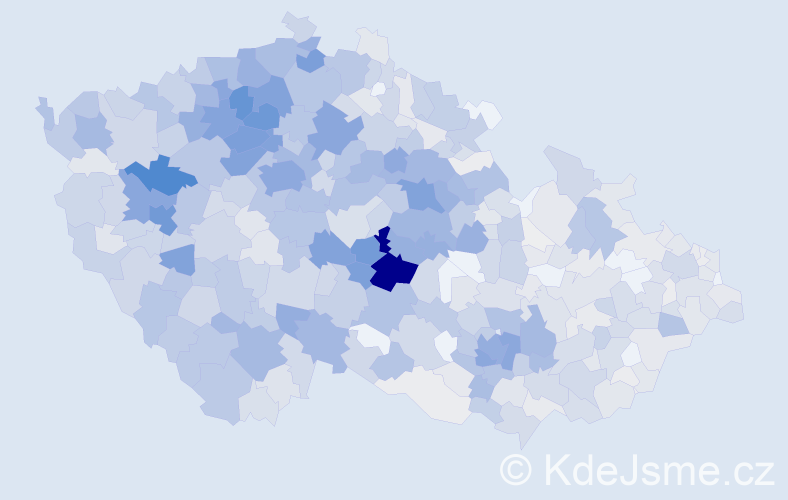 Příjmení: 'Beránková', počet výskytů 4569 v celé ČR