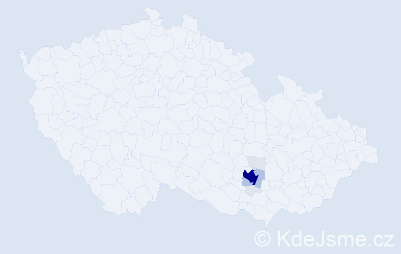 Příjmení: 'Zaplatilová', počet výskytů 37 v celé ČR