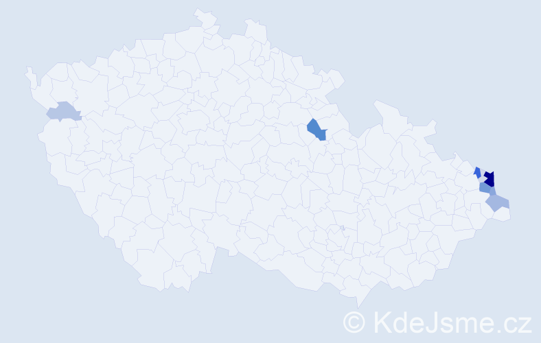 Příjmení: 'Szotková', počet výskytů 50 v celé ČR