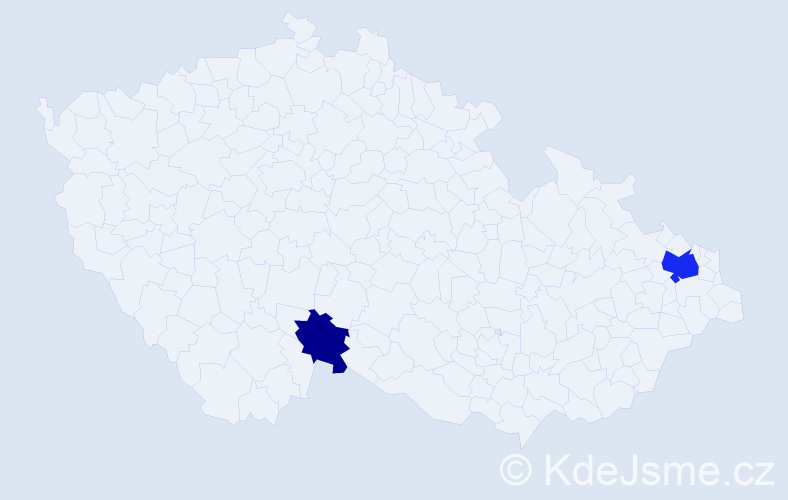 Příjmení: 'Zoglobossou', počet výskytů 4 v celé ČR