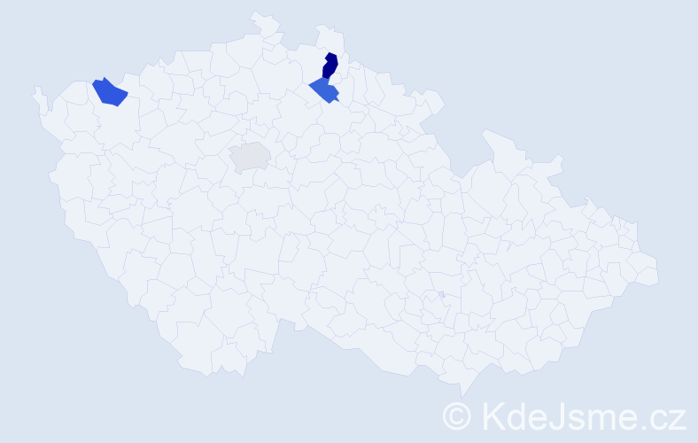 Příjmení: 'Petriv', počet výskytů 6 v celé ČR