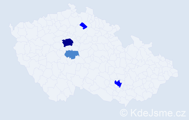 Příjmení: '"De Rose"', počet výskytů 8 v celé ČR