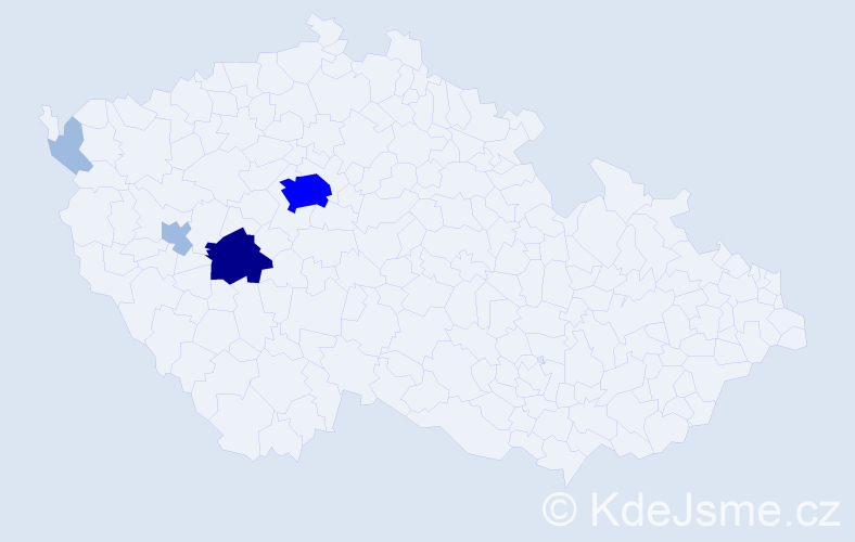 Příjmení: 'Achačová', počet výskytů 9 v celé ČR