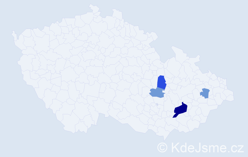 Příjmení: 'Kyrcz', počet výskytů 7 v celé ČR