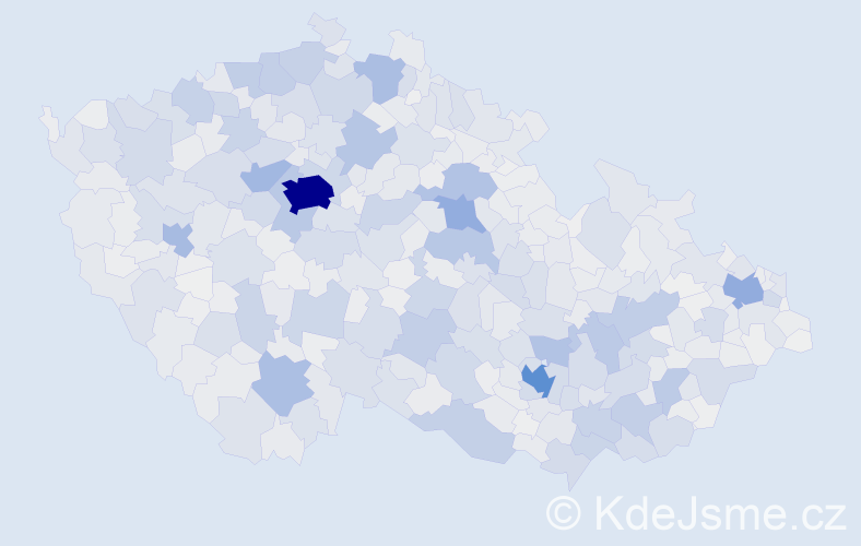 Příjmení: 'Kučerová', počet výskytů 15889 v celé ČR