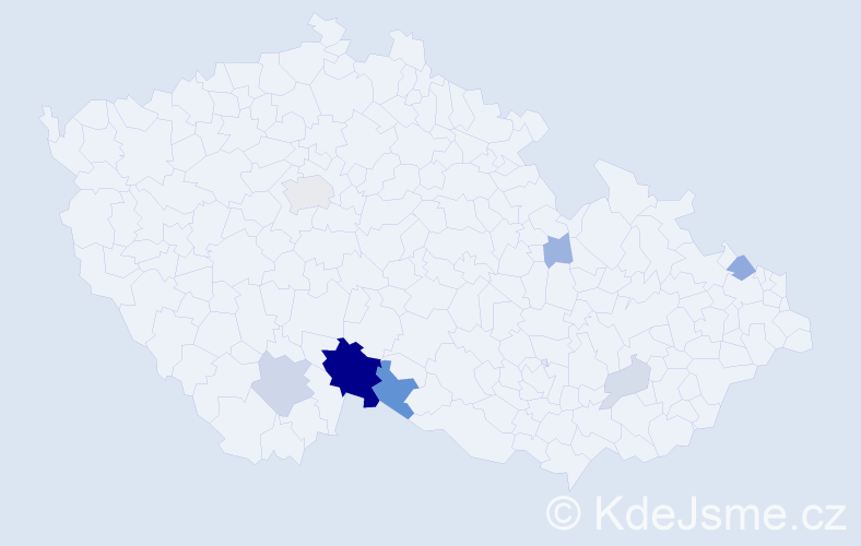 Příjmení: 'Molzer', počet výskytů 23 v celé ČR