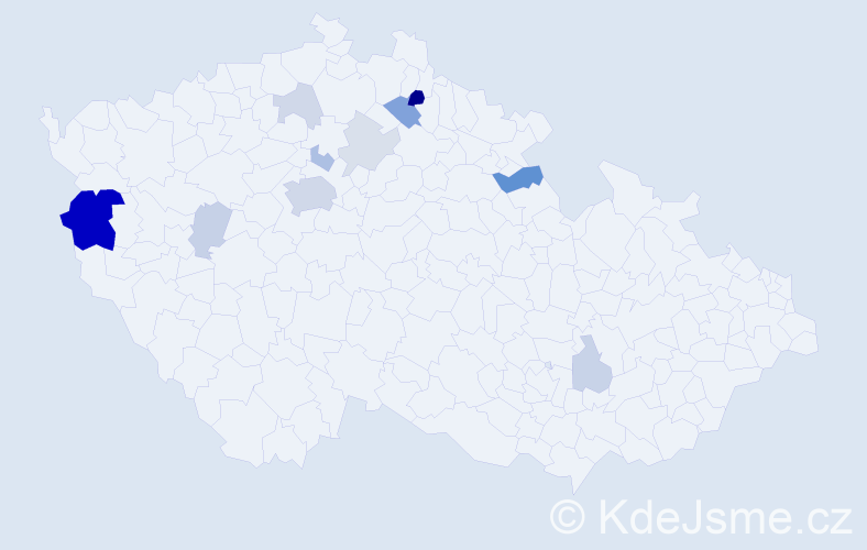 Příjmení: 'Chernychko', počet výskytů 31 v celé ČR