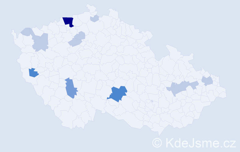 Příjmení: 'Dietzová', počet výskytů 31 v celé ČR