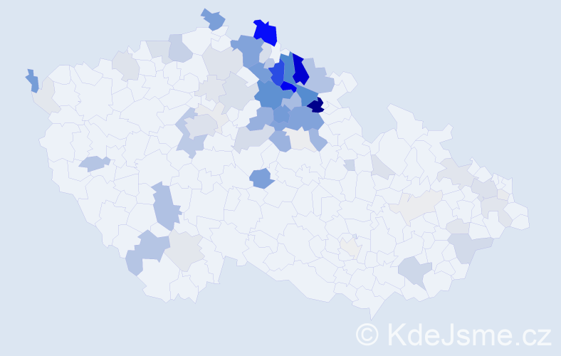 Příjmení: 'Erban', počet výskytů 266 v celé ČR