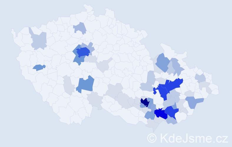 Příjmení: 'Frýbort', počet výskytů 185 v celé ČR