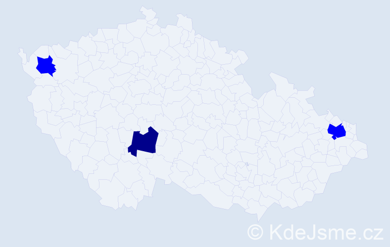 Příjmení: 'Eviak', počet výskytů 4 v celé ČR