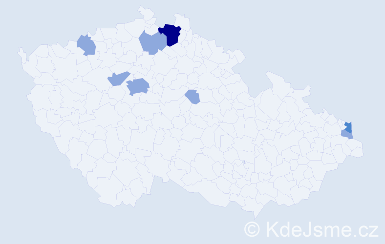 Příjmení: 'Repčák', počet výskytů 16 v celé ČR