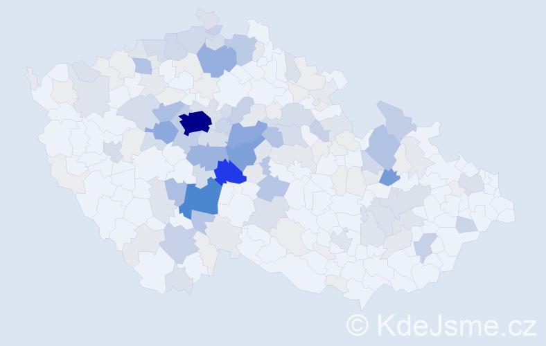 Příjmení: 'Hejný', počet výskytů 673 v celé ČR