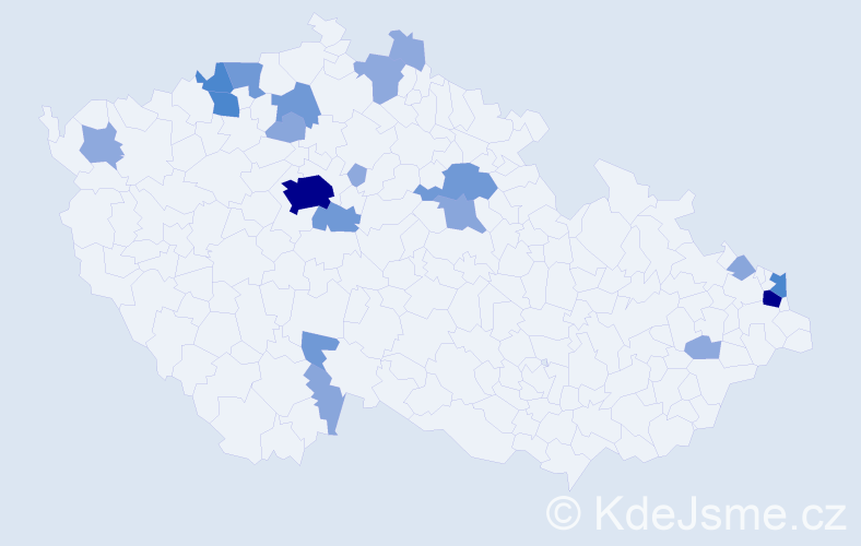 Příjmení: 'Stefan', počet výskytů 58 v celé ČR