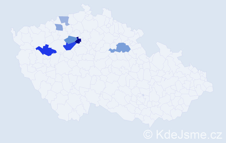 Příjmení: 'Kolmistrová', počet výskytů 12 v celé ČR