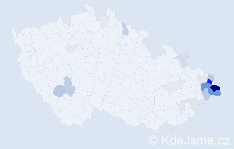 Příjmení: 'Holeksa', počet výskytů 81 v celé ČR