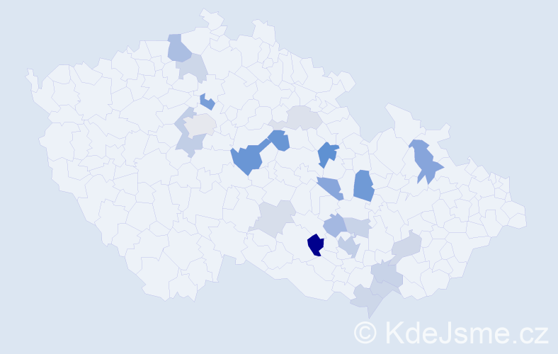 Příjmení: 'Hodáňová', počet výskytů 41 v celé ČR