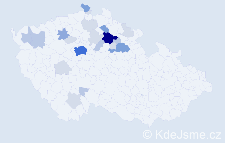 Příjmení: 'Rejha', počet výskytů 64 v celé ČR
