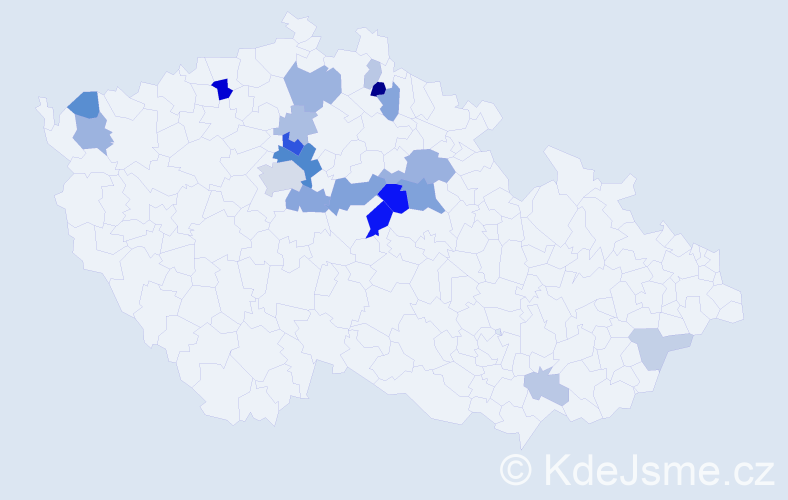 Příjmení: 'Cincibusová', počet výskytů 48 v celé ČR