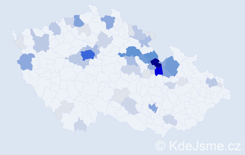 Příjmení: 'Tejkl', počet výskytů 204 v celé ČR
