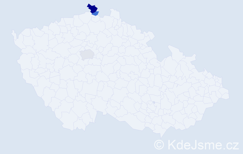 Příjmení: 'Kobaj', počet výskytů 6 v celé ČR