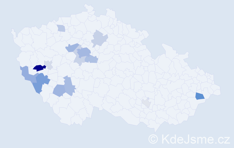 Příjmení: 'Firbachová', počet výskytů 32 v celé ČR
