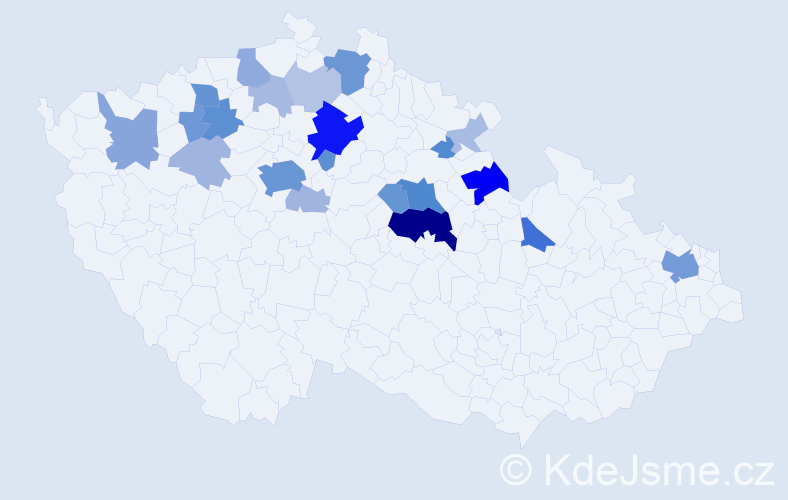 Příjmení: 'Morchová', počet výskytů 81 v celé ČR