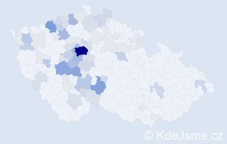 Příjmení: 'Fárová', počet výskytů 218 v celé ČR