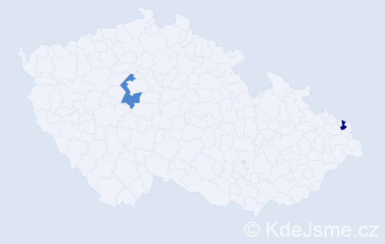 Příjmení: 'Dirnberger', počet výskytů 2 v celé ČR