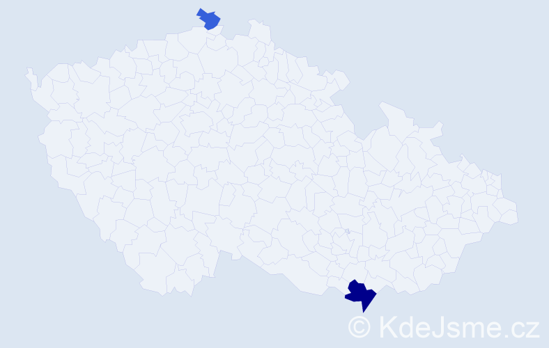 Příjmení: 'Sedivy', počet výskytů 4 v celé ČR