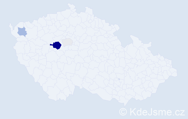 Příjmení: 'Kalouchová', počet výskytů 7 v celé ČR