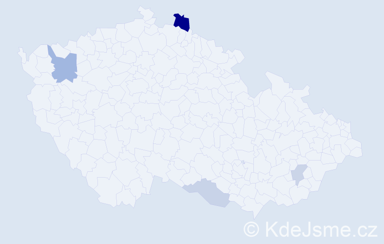 Příjmení: 'Kilic', počet výskytů 8 v celé ČR
