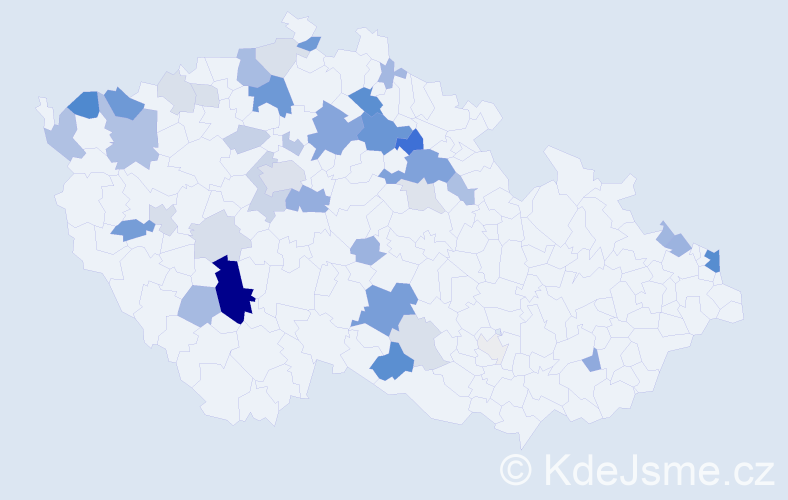Příjmení: 'Kozma', počet výskytů 118 v celé ČR