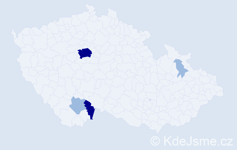 Příjmení: 'Parolová', počet výskytů 10 v celé ČR