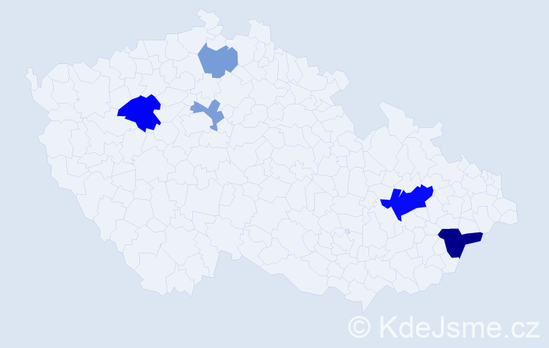 Příjmení: 'Karczubová', počet výskytů 11 v celé ČR