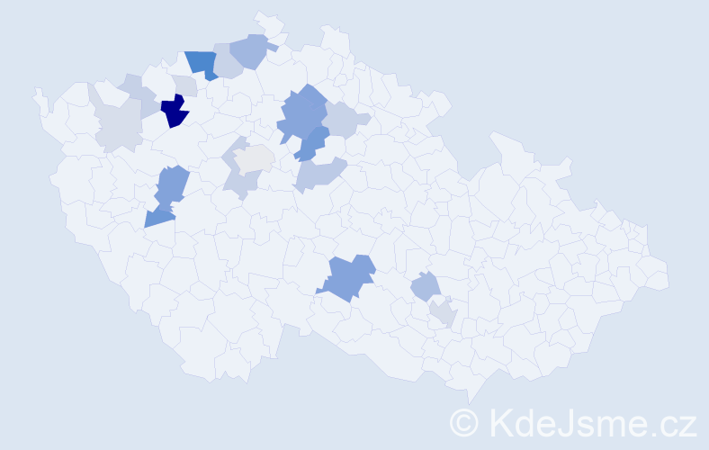 Příjmení: 'Číhová', počet výskytů 56 v celé ČR