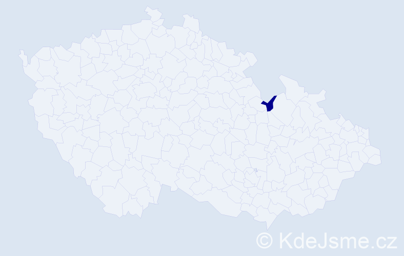 Příjmení: 'Lavas', počet výskytů 1 v celé ČR